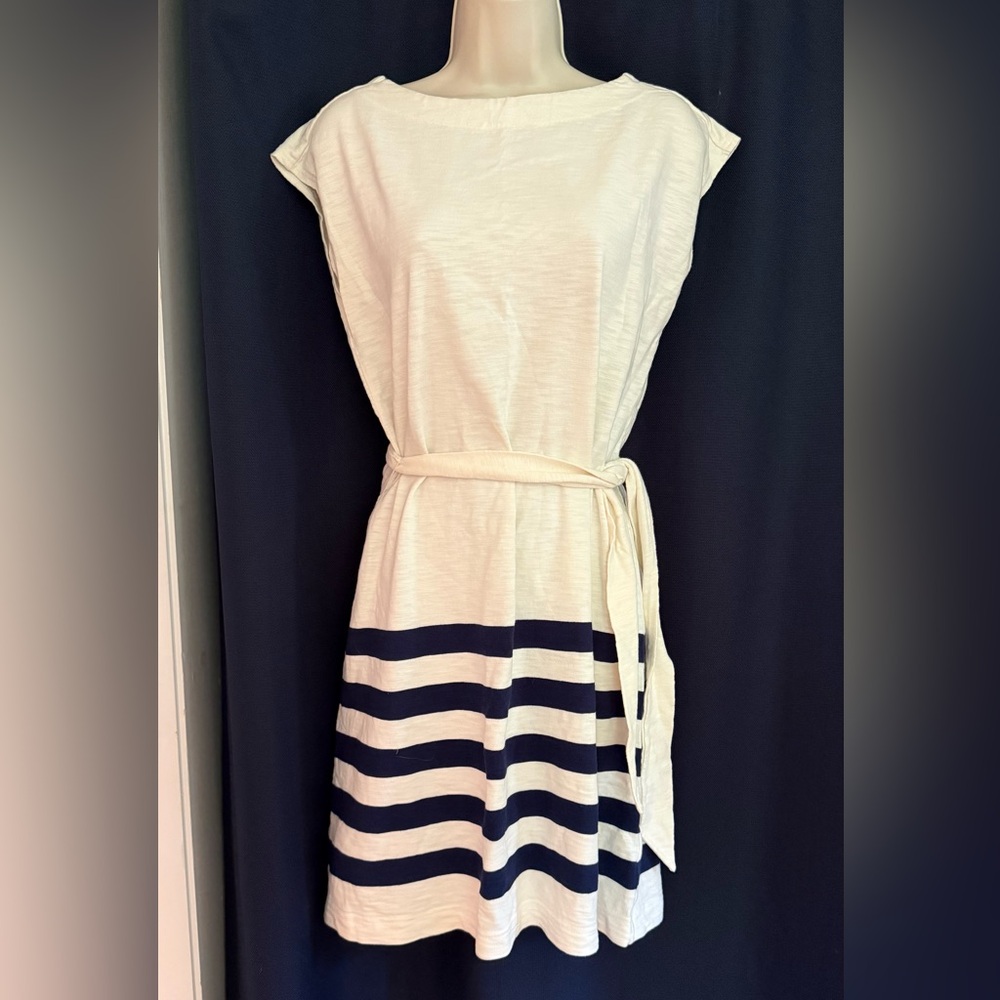 GAP Cream and Navy Striped Mini Dress